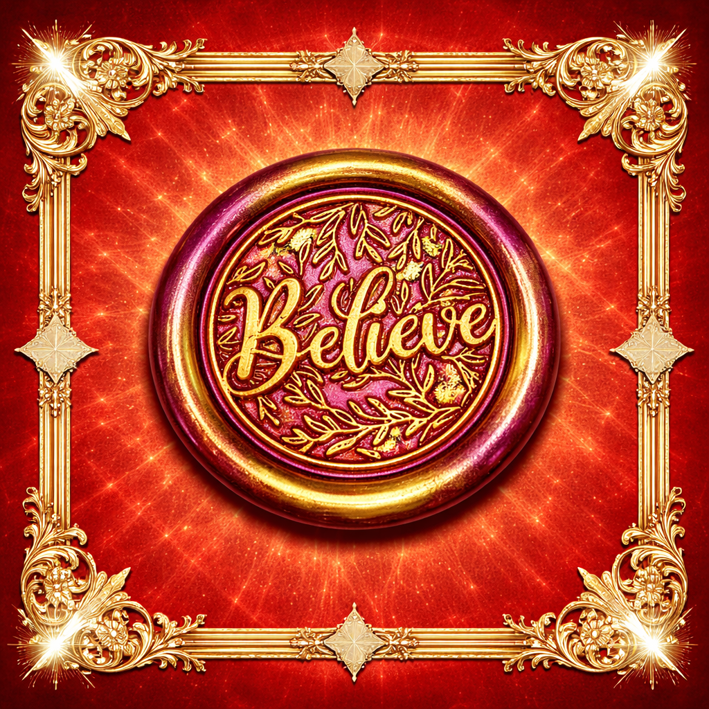 Believe Wax Seals – Peel & Stick • Multiple Colors Silver & Gold Accents