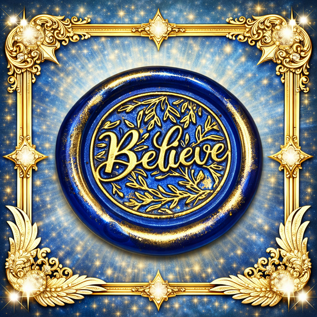 Believe Wax Seals – Peel & Stick • Multiple Colors Silver & Gold Accents