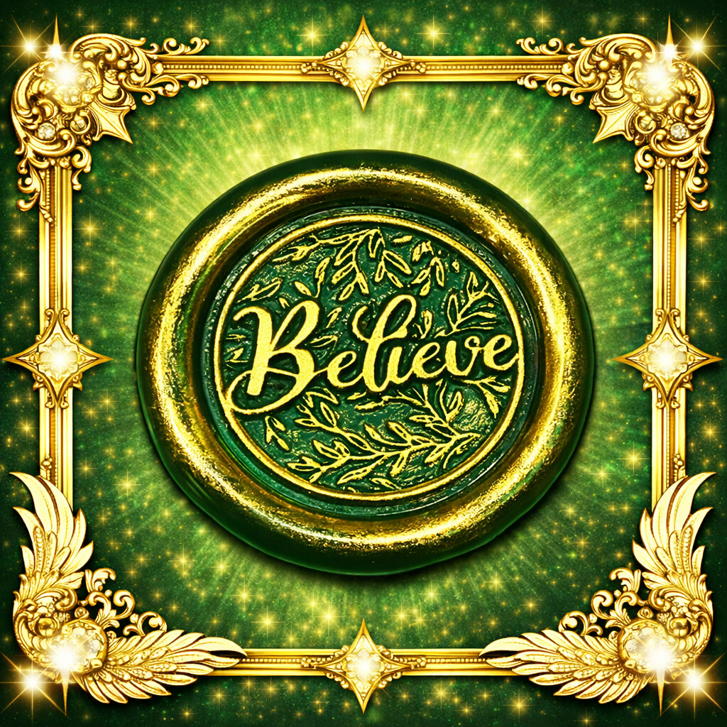 Believe Wax Seals – Peel & Stick • Multiple Colors Silver & Gold Accents