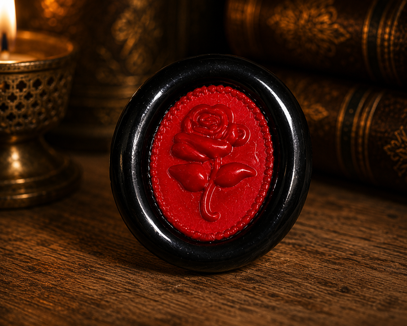 Handmade Gothic Rose Two Color Wax Seals Peel & Stick Multiple Colors