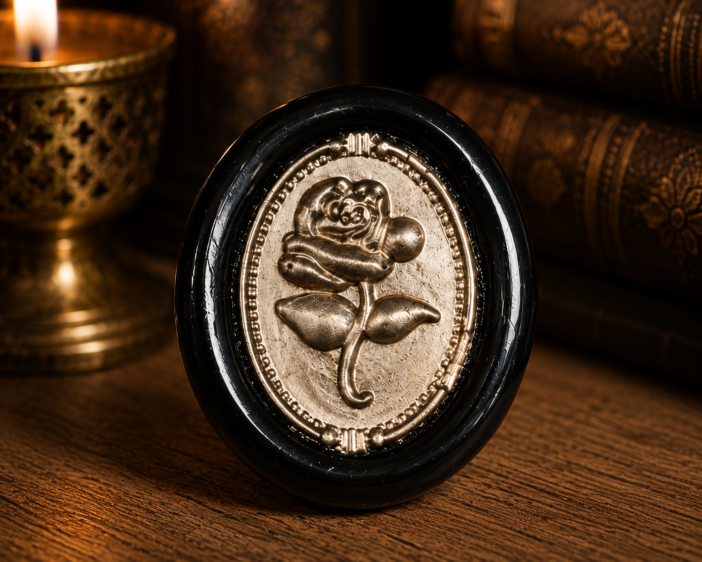 Handmade Gothic Rose Two Color Wax Seals Peel & Stick Multiple Colors