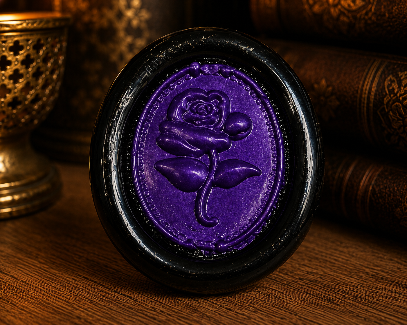Handmade Gothic Rose Two Color Wax Seals Peel & Stick Multiple Colors