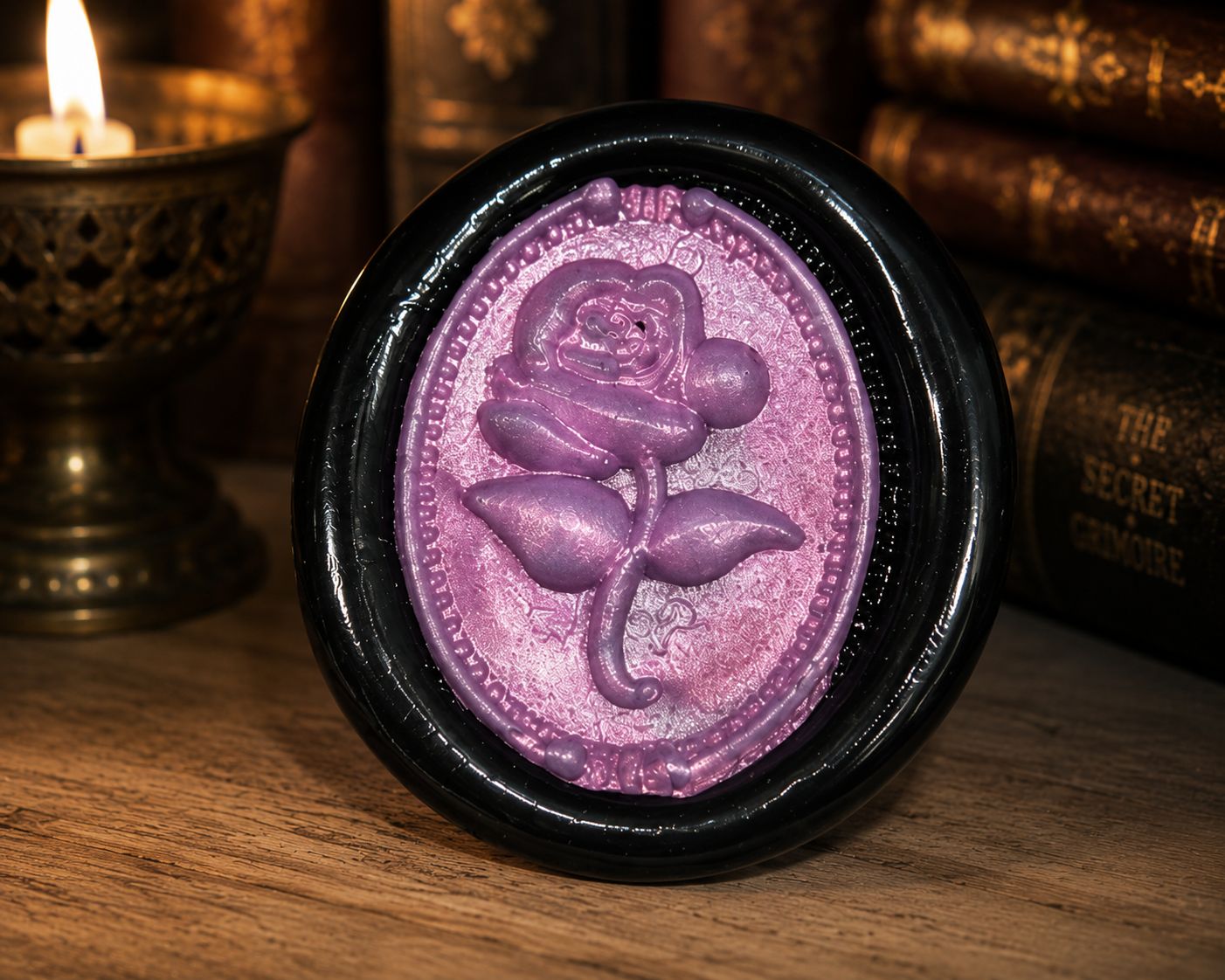 Handmade Gothic Rose Two Color Wax Seals Peel & Stick Multiple Colors