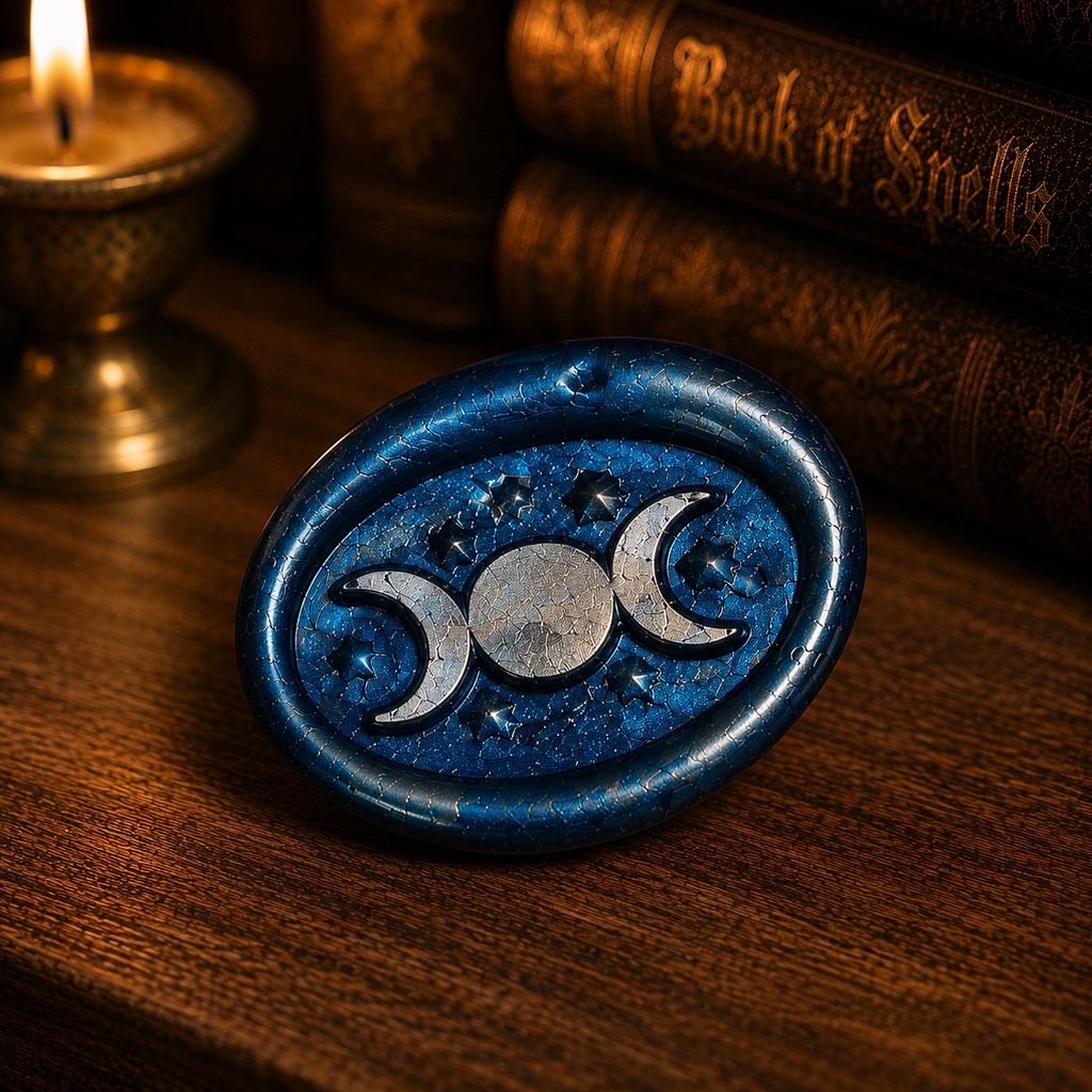 Handmade Triple Moon, Sun, Fly Me To The Moon, Set of Five Wax Seals, for cards, invitations, letters and gifts!