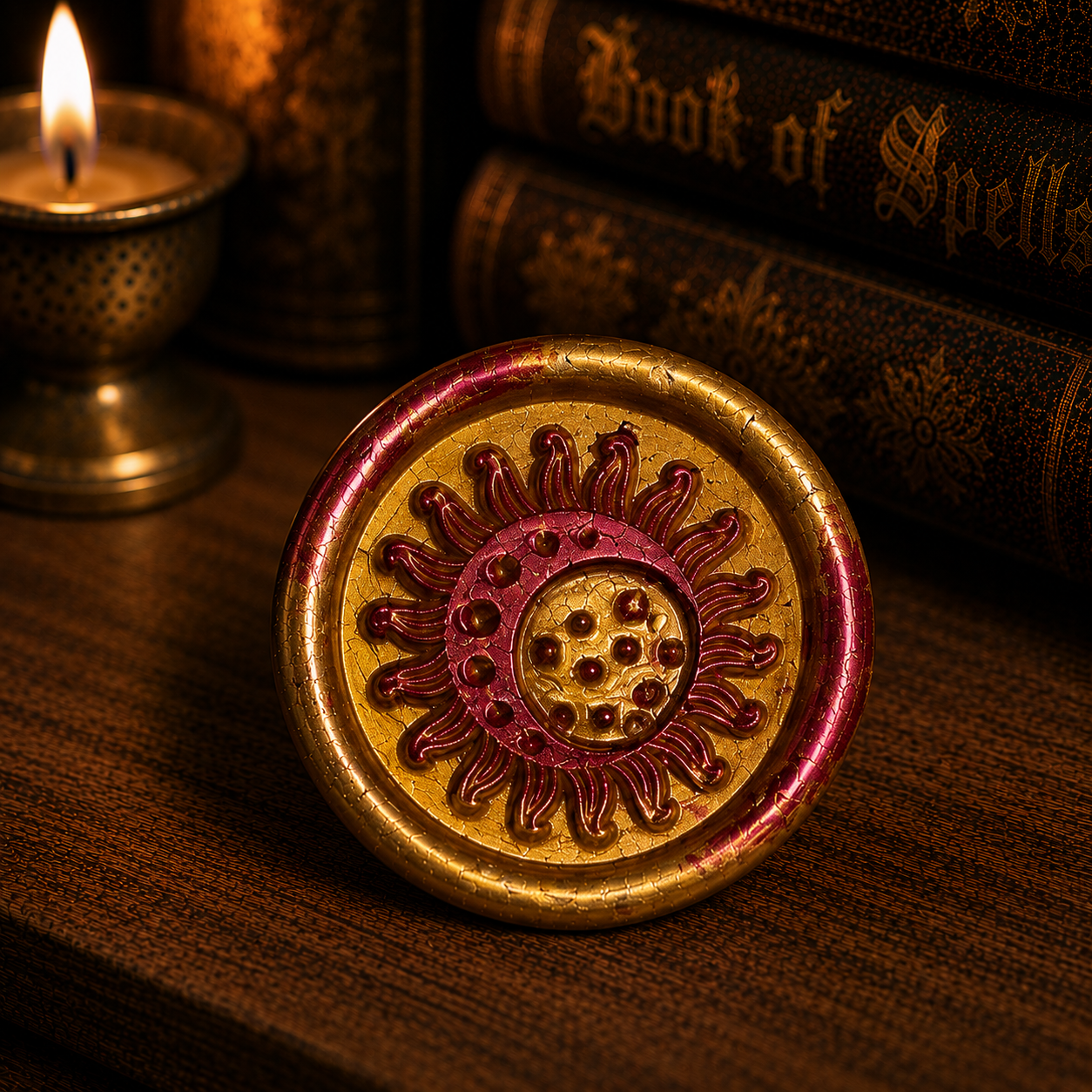 Handmade Triple Moon, Sun, Fly Me To The Moon, Set of Five Wax Seals, for cards, invitations, letters and gifts!