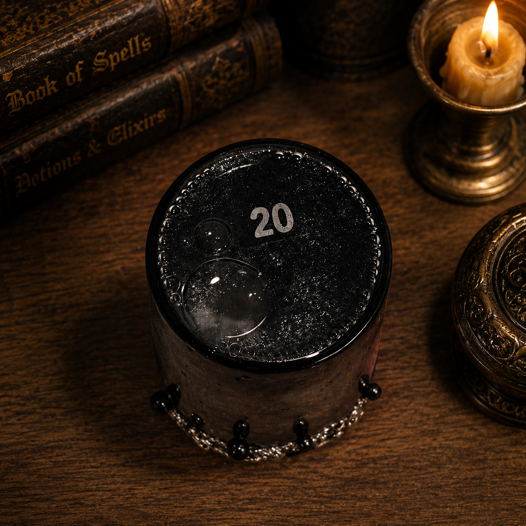 Handmade Natural 20 Dice D20 Potion Prop A Color Changing decorative bottle prop