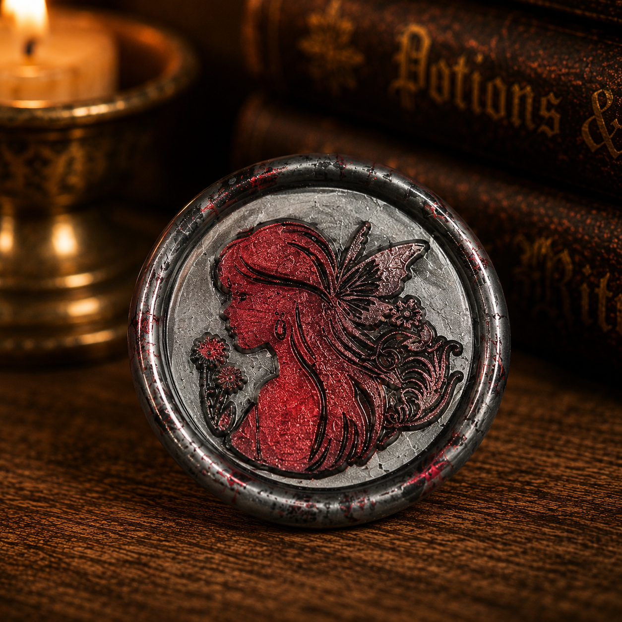 Handmade Fairy Peel & Stick Wax Seals – Set of 6 Envelope Seals