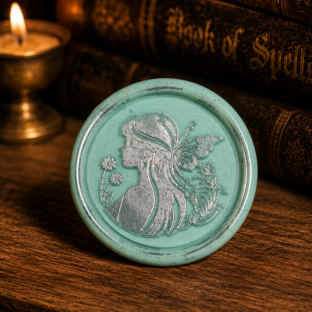Handmade Fairy Peel & Stick Wax Seals – Set of 6 Envelope Seals