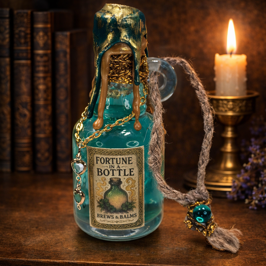Fortune In A Bottle Potion Prop A Color Changing decorative bottle 4" tall
