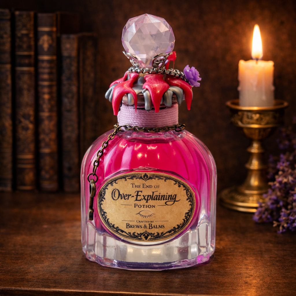 The End of Over-Explaining – Color-Changing Decorative Potion Glass Bottle - Pink to Purple