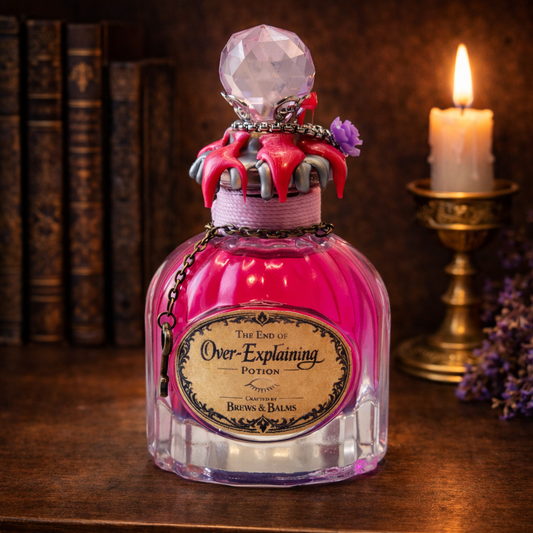 The End of Over-Explaining – Color-Changing Decorative Potion Glass Bottle | Pink to Purple