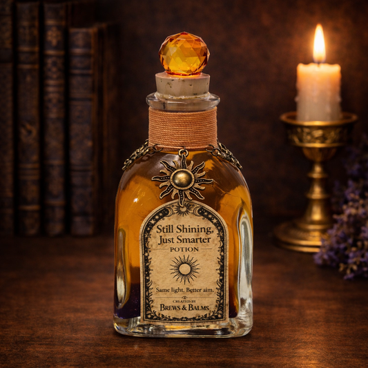 Still Shining, Just Smarter Color-Changing Decorative Glass Potion Prop | Orange → Purple