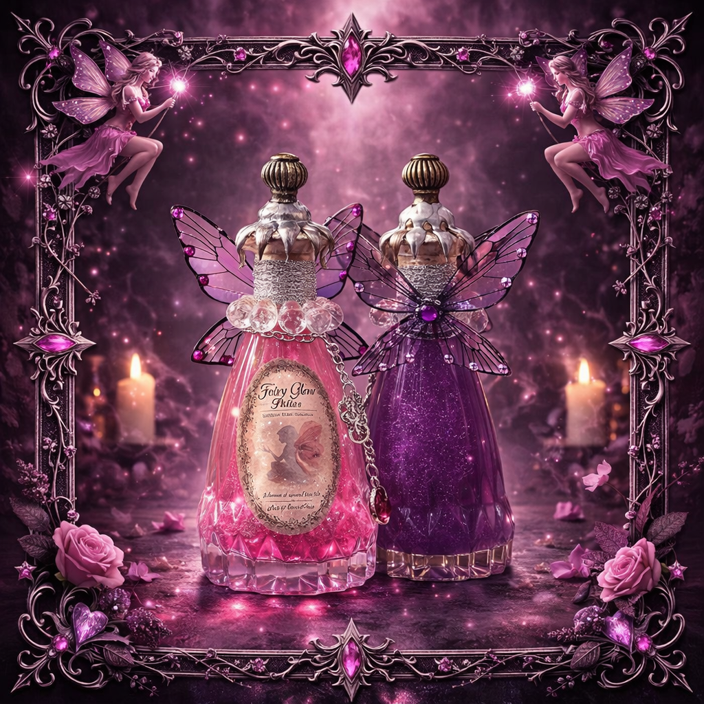 Fairy Glow Decorative Potion Bottle Prop Color Changing Pink to Purple