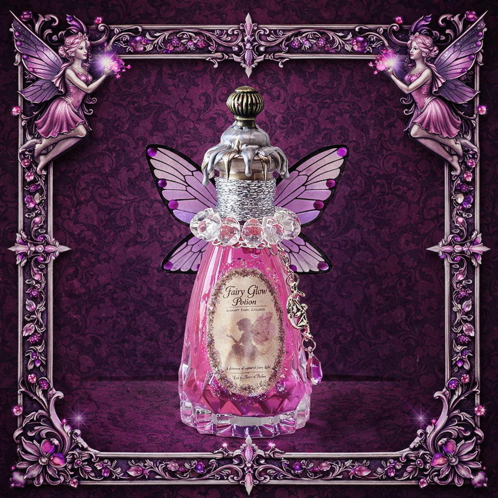 Fairy Glow Decorative Potion Bottle Prop Color Changing Pink to Purple