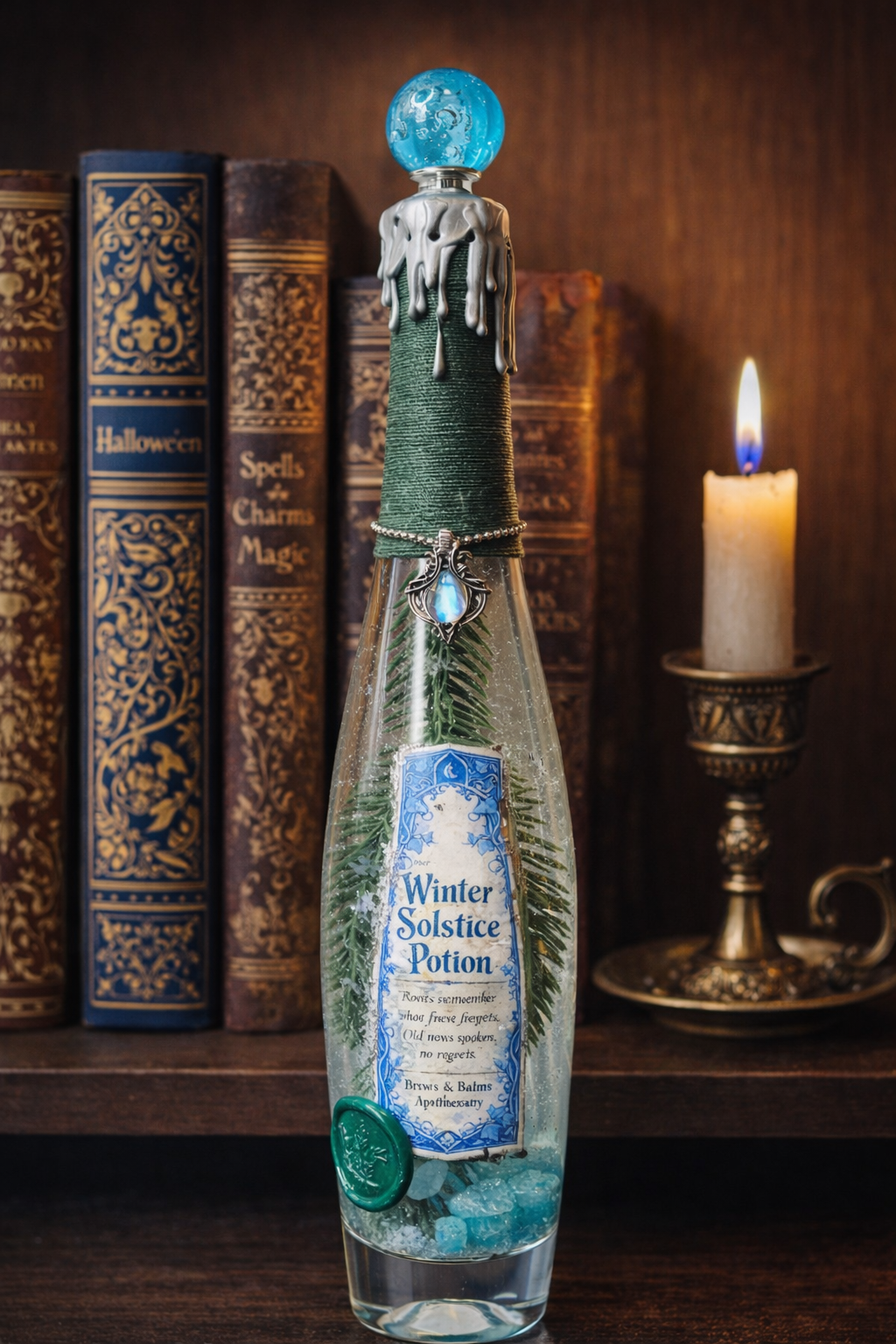 Winter Solstice Decorative Potion Prop, Includes  Base Light