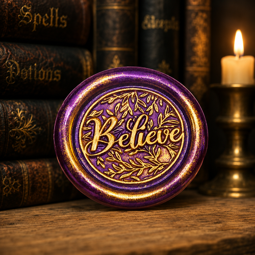 Handmade Believe Wax Seals – Peel & Stick • Multiple Colors Silver & Gold Accents