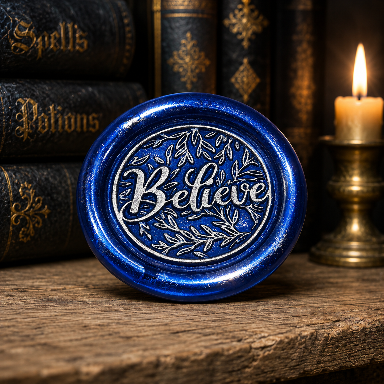 Believe Wax Seals – Peel & Stick • Multiple Colors Silver & Gold Accents