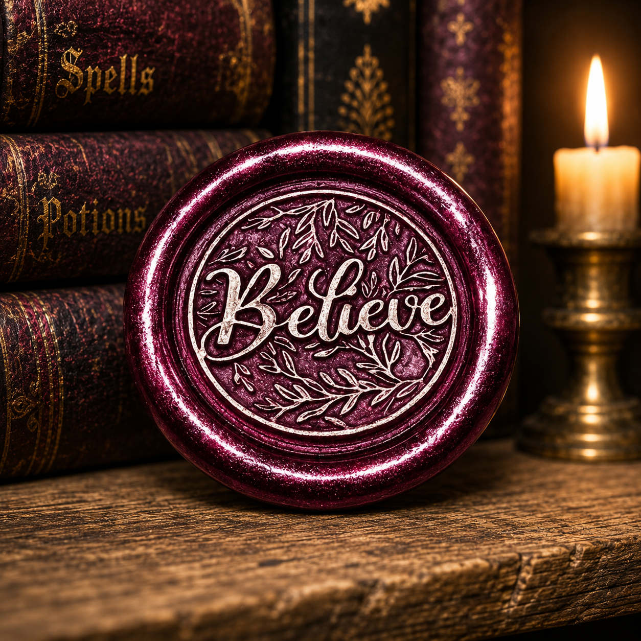 Believe Wax Seals – Peel & Stick • Multiple Colors Silver & Gold Accents