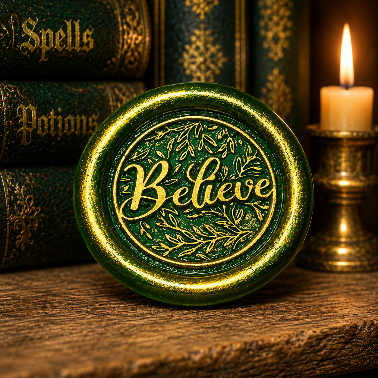Believe Wax Seals – Peel & Stick • Multiple Colors Silver & Gold Accents