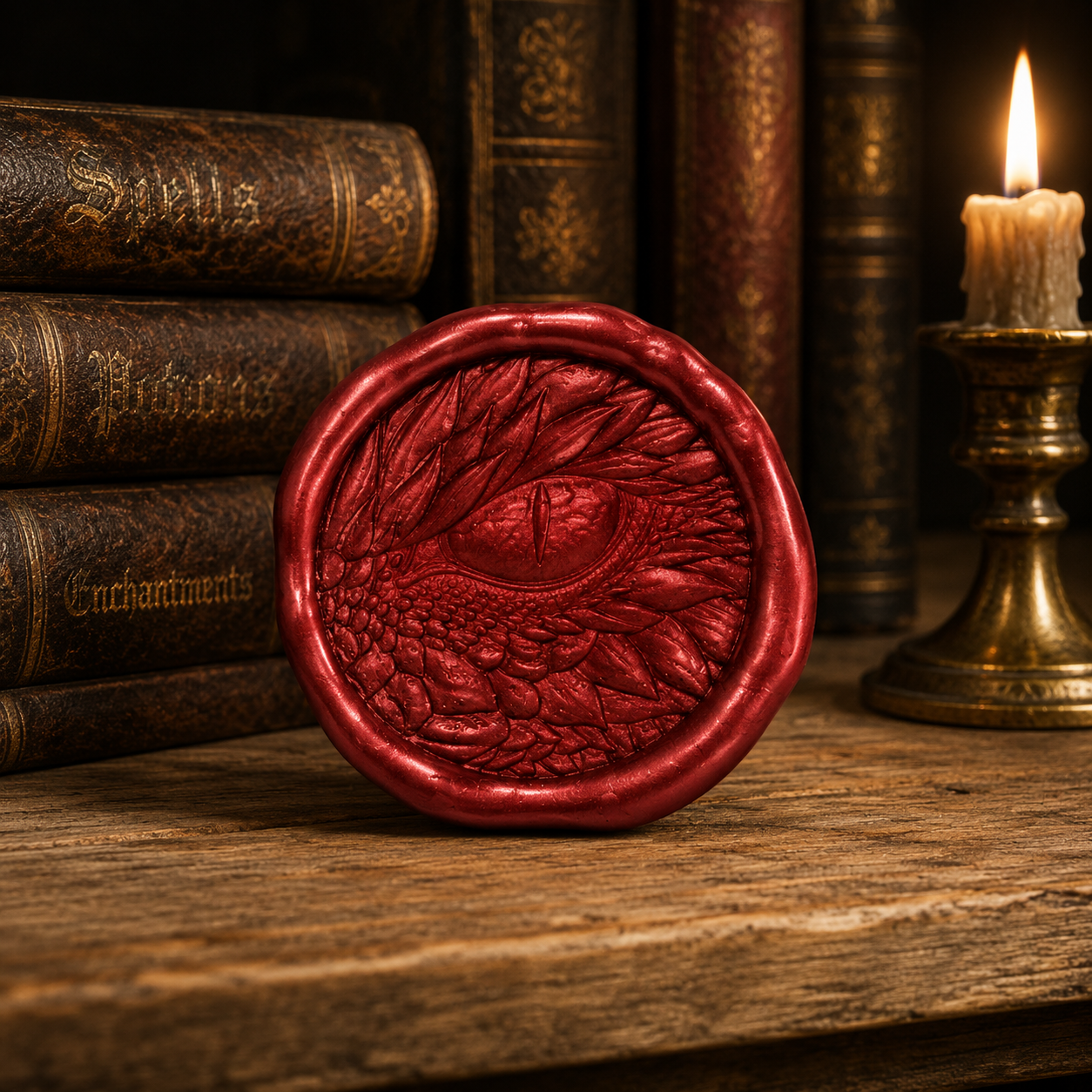 Wax Seal Stamp – Dragon Eye - Brass - For Sealing Envelopes and Gifts