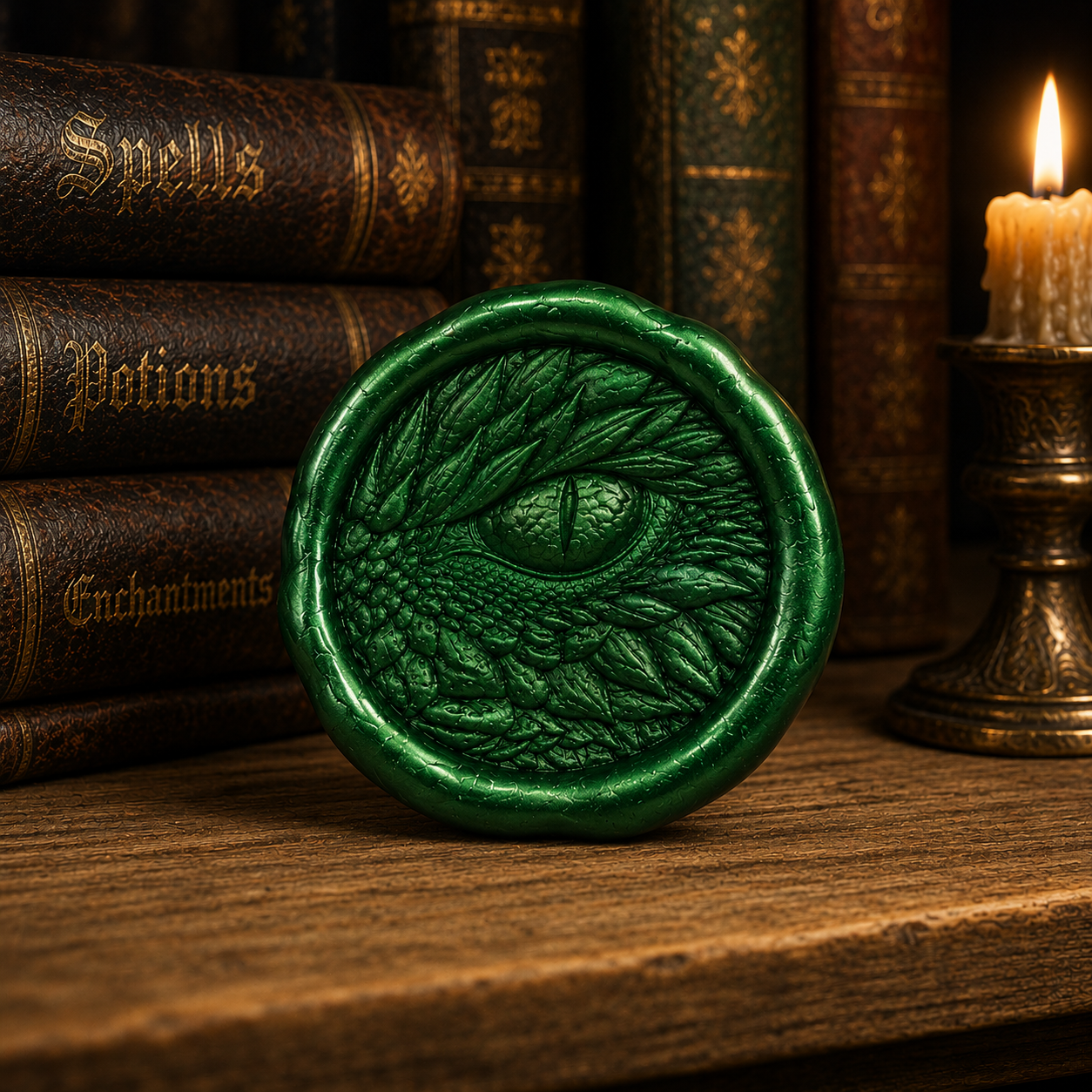 Wax Seal Stamp – Dragon Eye - Brass - For Sealing Envelopes and Gifts