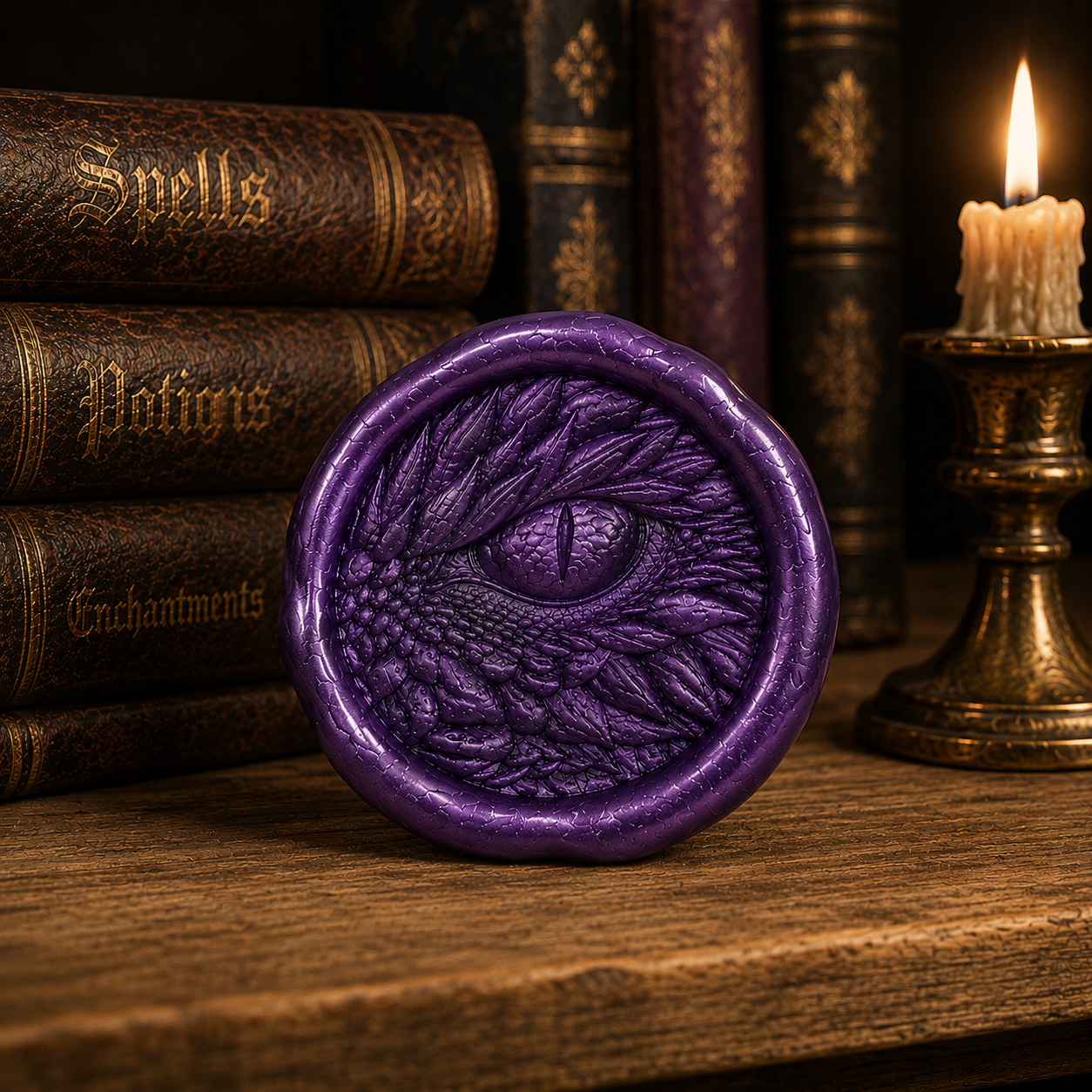 Wax Seal Stamp – Dragon Eye - Brass - For Sealing Envelopes and Gifts
