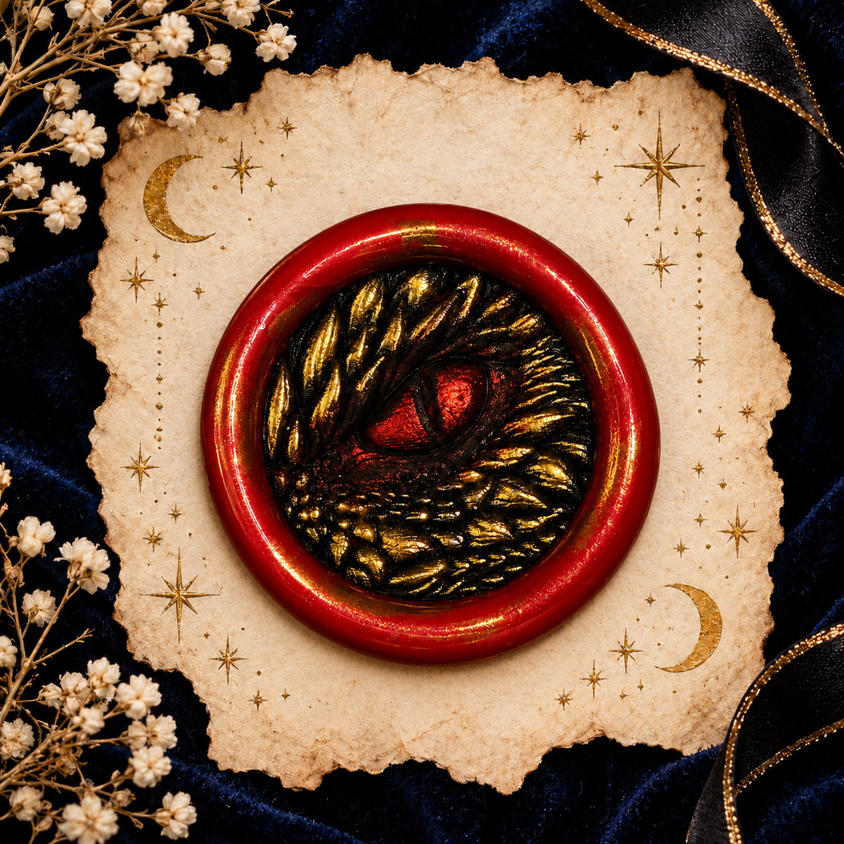 Handmade Dragon Eye Wax Seals Peel & Stick Multiple Colors