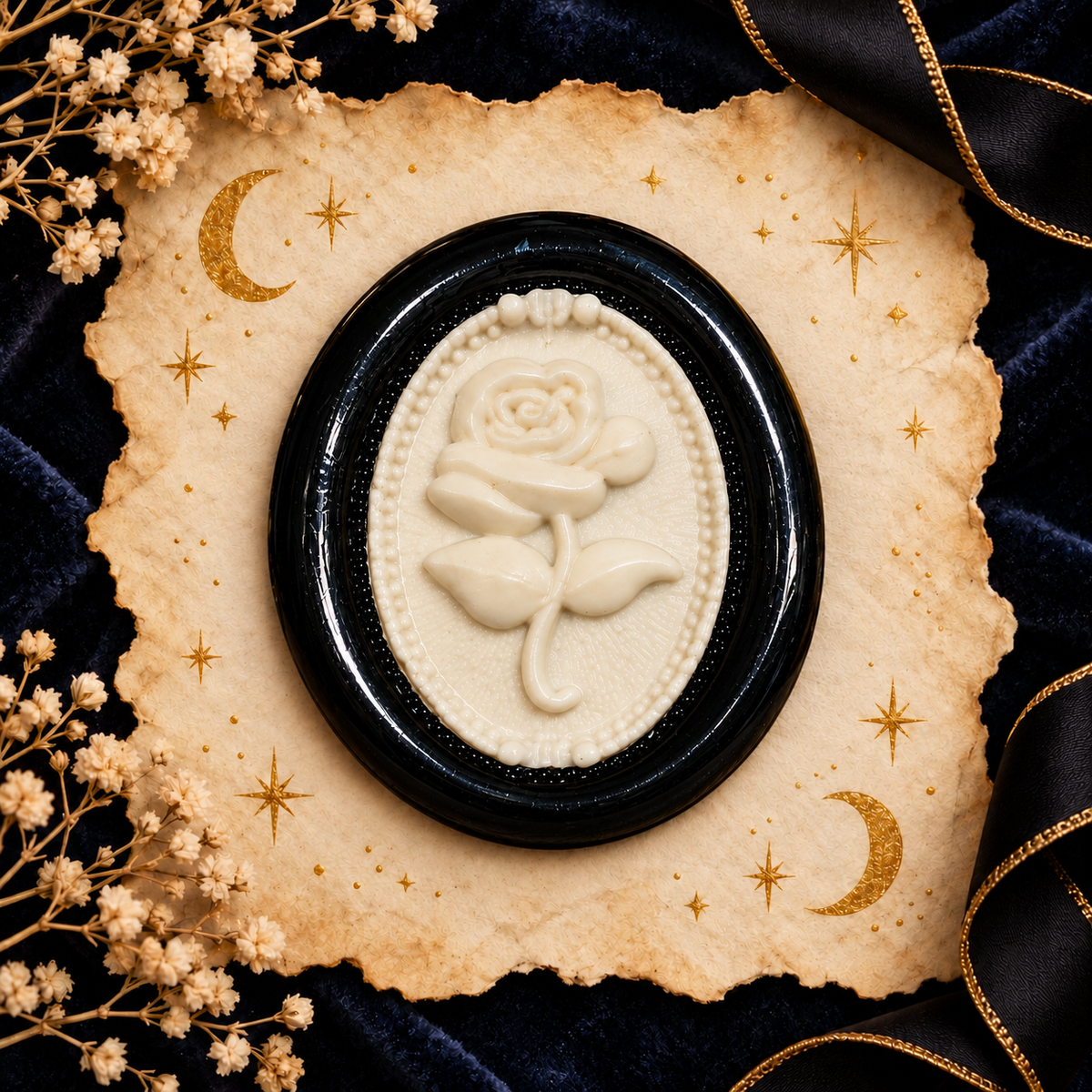 Handmade Gothic Rose Cameo Two Color Wax Seals Peel & Stick Multiple Colors