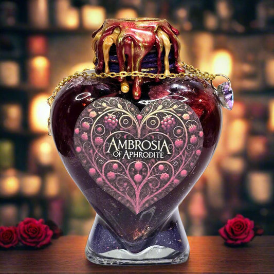 Ambrosia of Aphrodite Heart A Color Changing Potion Bottle Prop Decorative