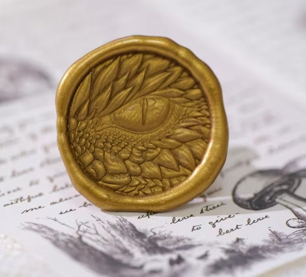 Wax Seal Stamp – Dragon Eye - Brass - For Sealing Envelopes and Gifts