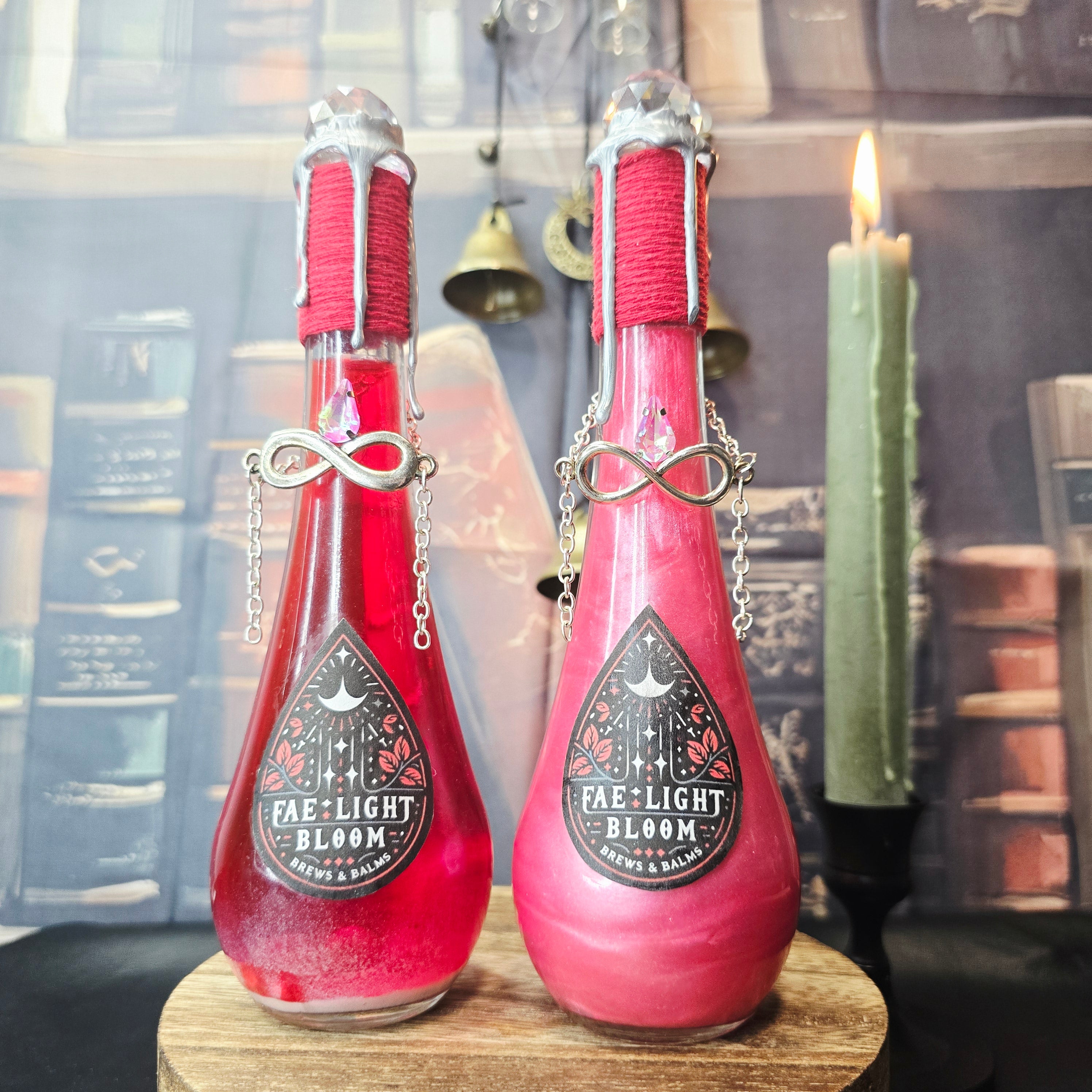 Handmade Fae Light Bloom Color Changing Decorative Potion Bottle Prop