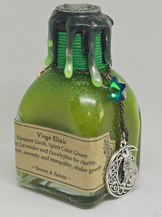 Virgo Zodiac Decorative Square Shaped Bottle Color Changing Potion