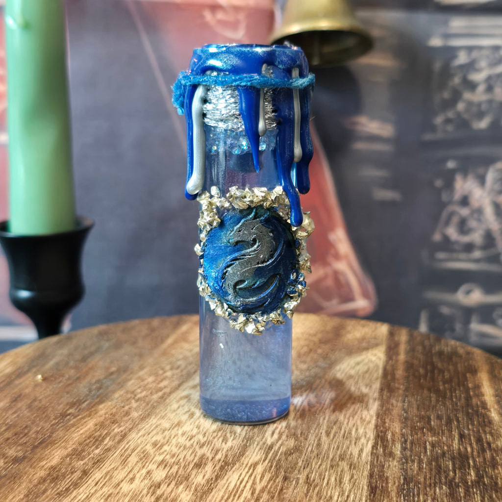 Handmade Dragon Frost Decorative Potion Bottle Prop | Dragoncore Fantasy Decor