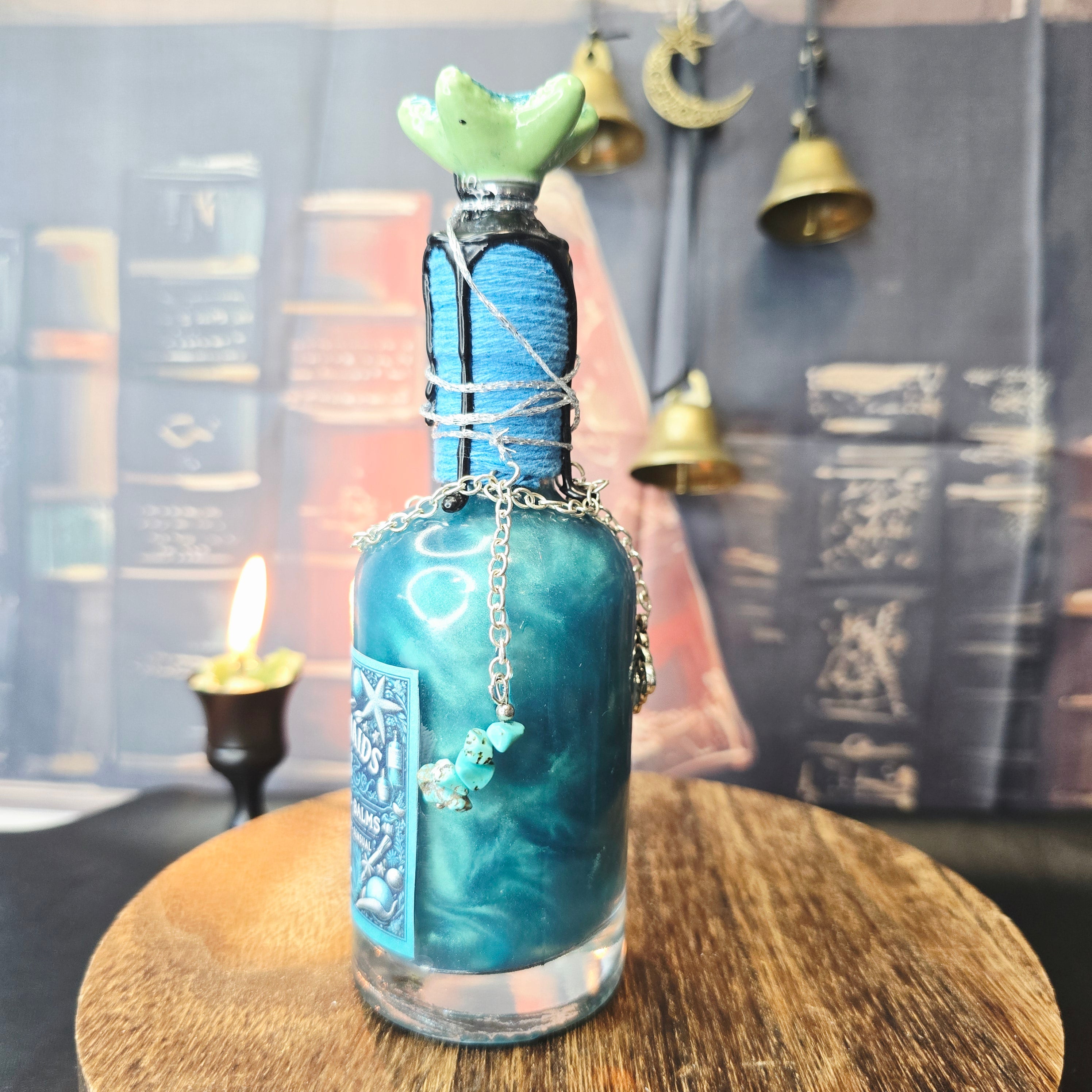 Handmade Mermaids Kiss Color Changing Decorative Potion Bottle Prop