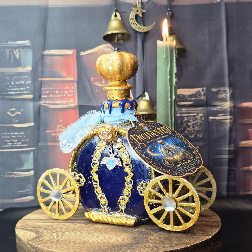 Handmade Enchanted – Midnight Carriage Elixir Decorative Color-Changing Potion Bottle