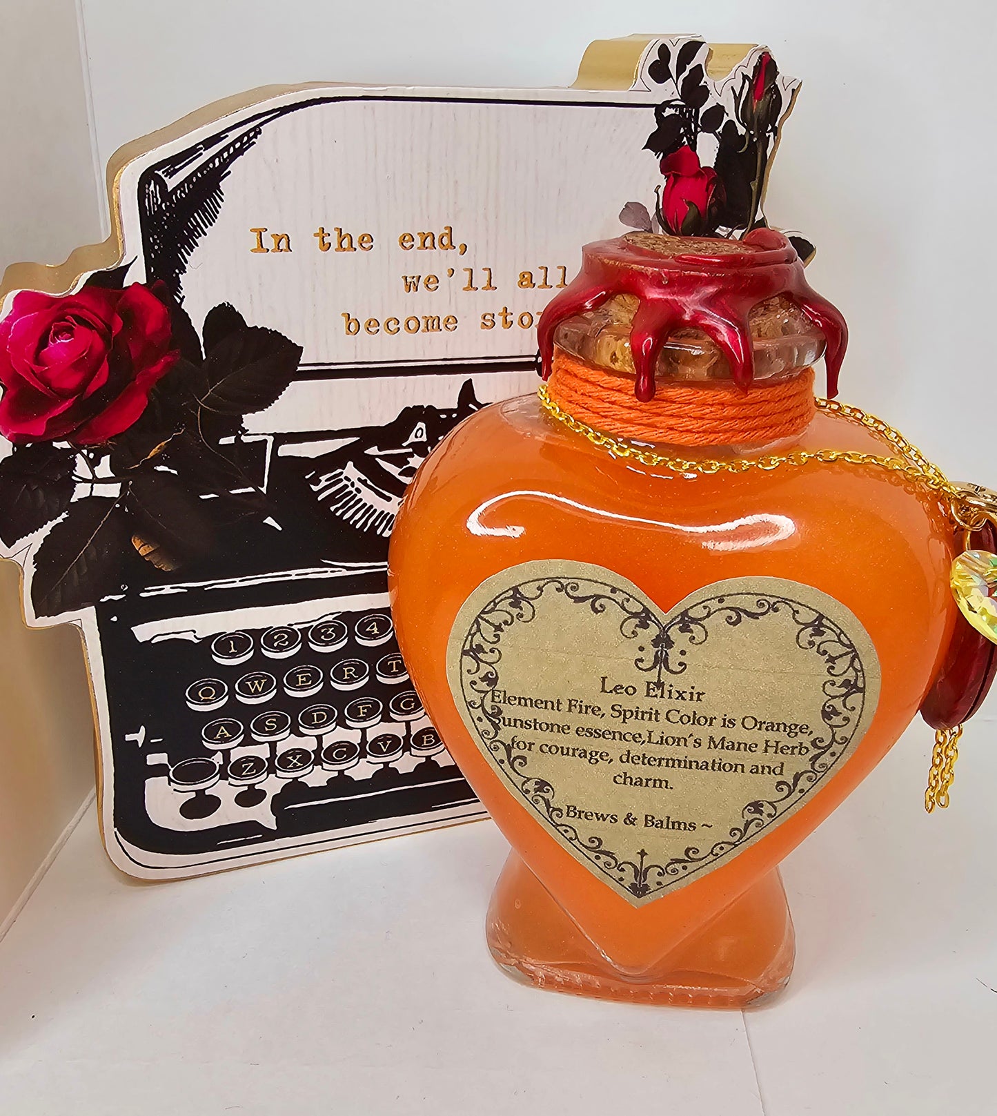 Leo Zodiac Decorative Heart Shaped Bottle Color Changing Potion