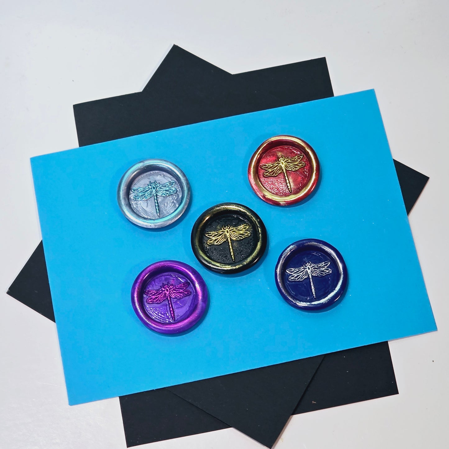 Dragonfly Wax Seals Multi Color Set of Five