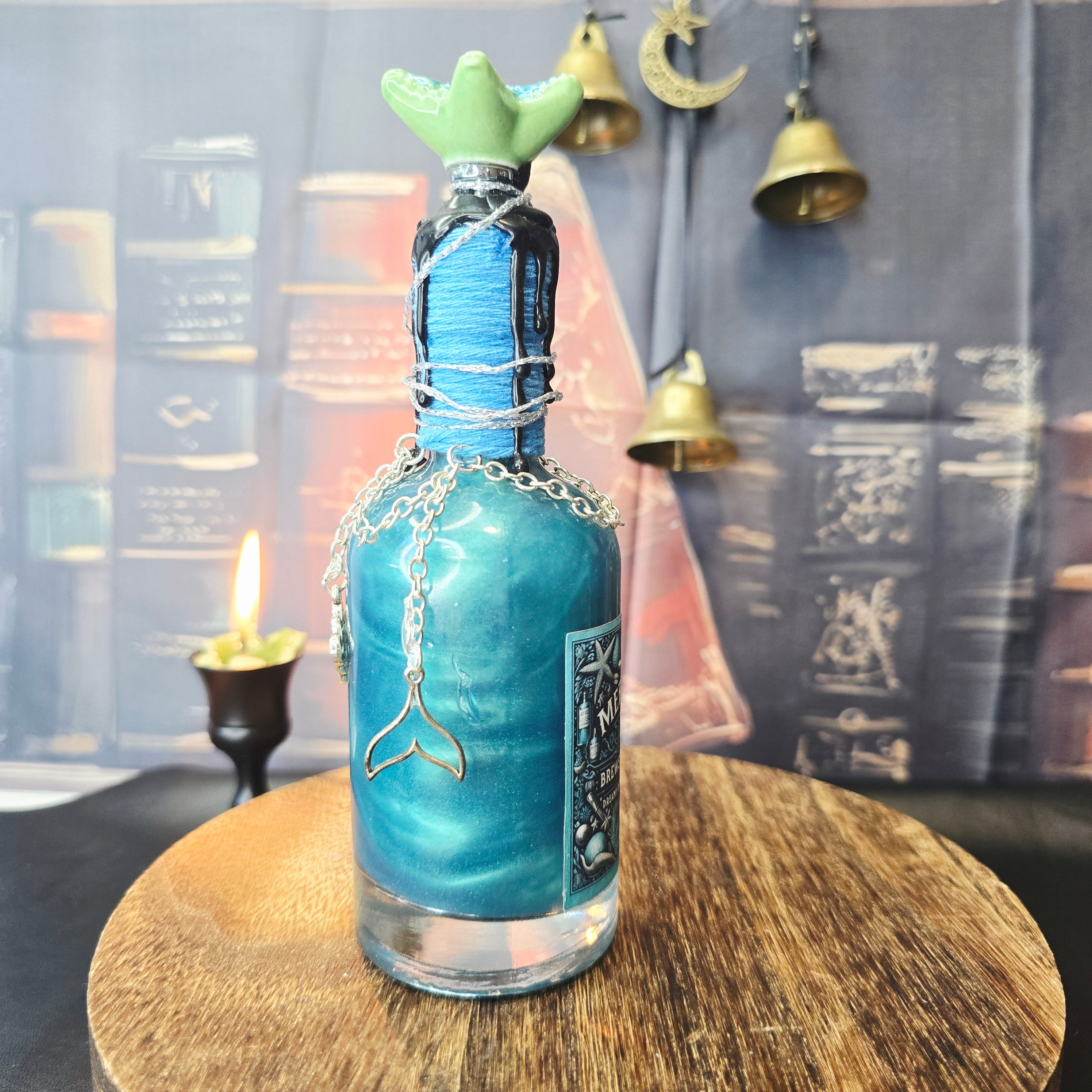 Handmade Mermaids Kiss Color Changing Decorative Potion Bottle Prop