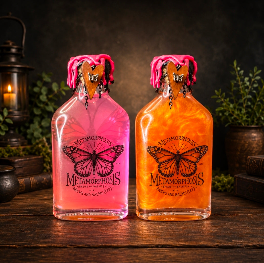 Handmade Metamorphosis Monarch Butterfly Potion Prop, Color Changing Liquid Decorative Bottle!