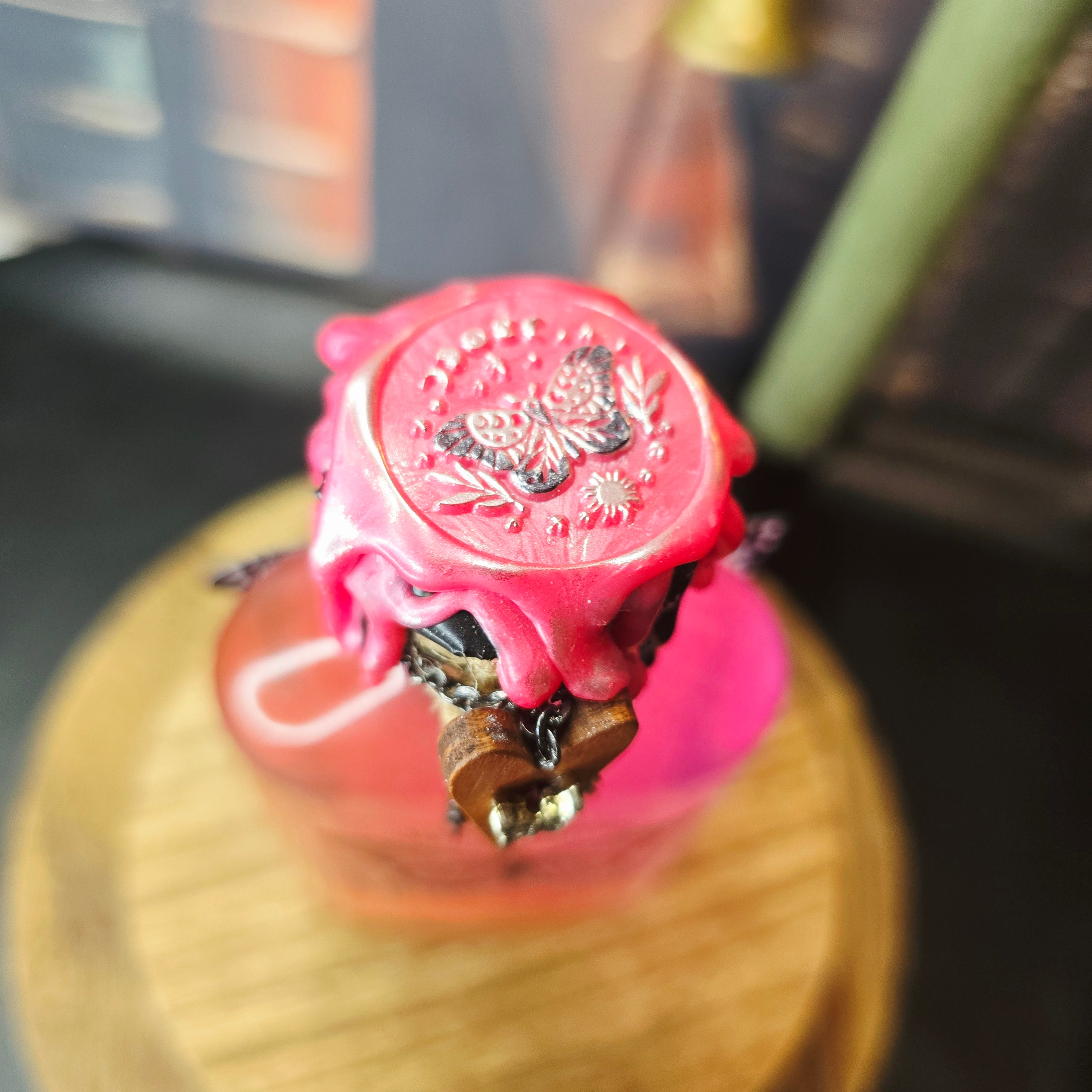 Handmade Metamorphosis Monarch Butterfly Potion Prop, Color Changing Liquid Decorative Bottle!