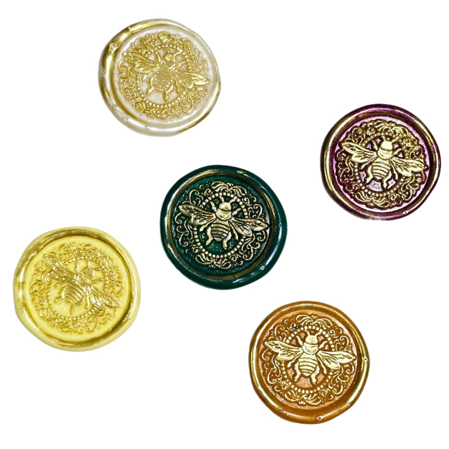 Bee Wax Seals Assorted Warm Colors Set of Five for Cards and Gifts!