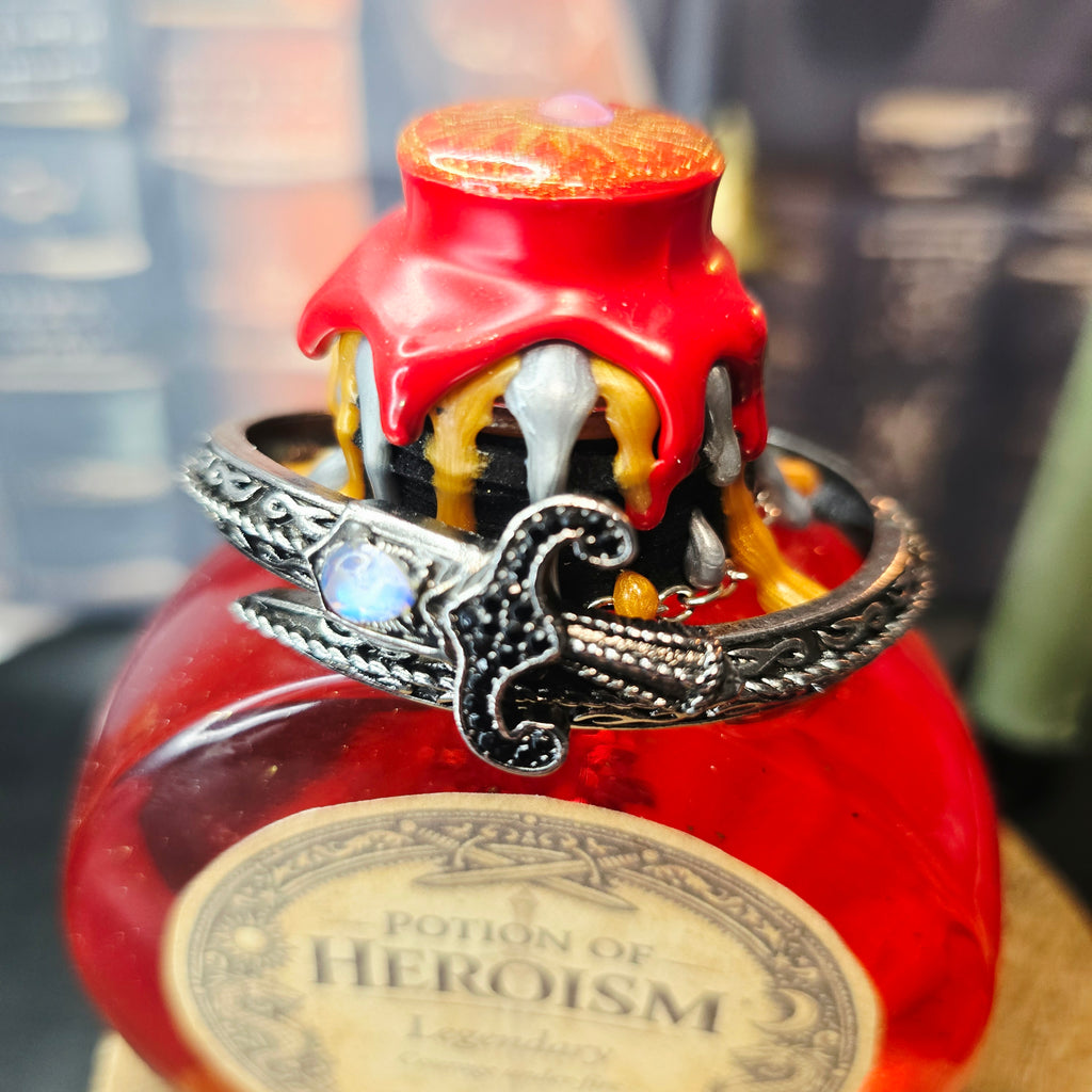 Potion of Heroism Bottle – Color Changing Fantasy Decor – Courage Under Fire Legendary