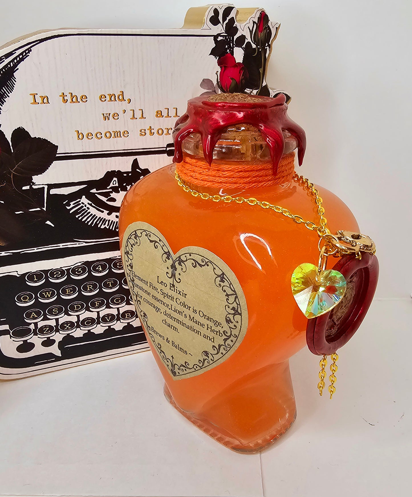 Leo Zodiac Decorative Heart Shaped Bottle Color Changing Potion