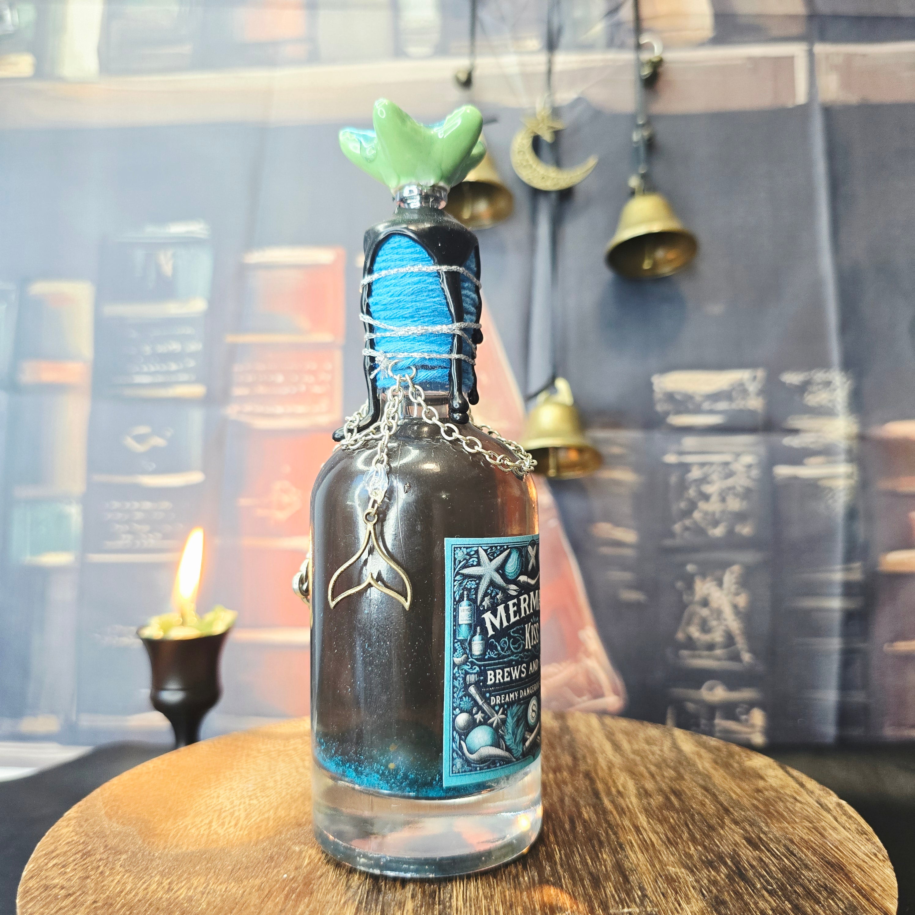 Handmade Mermaids Kiss Color Changing Decorative Potion Bottle Prop