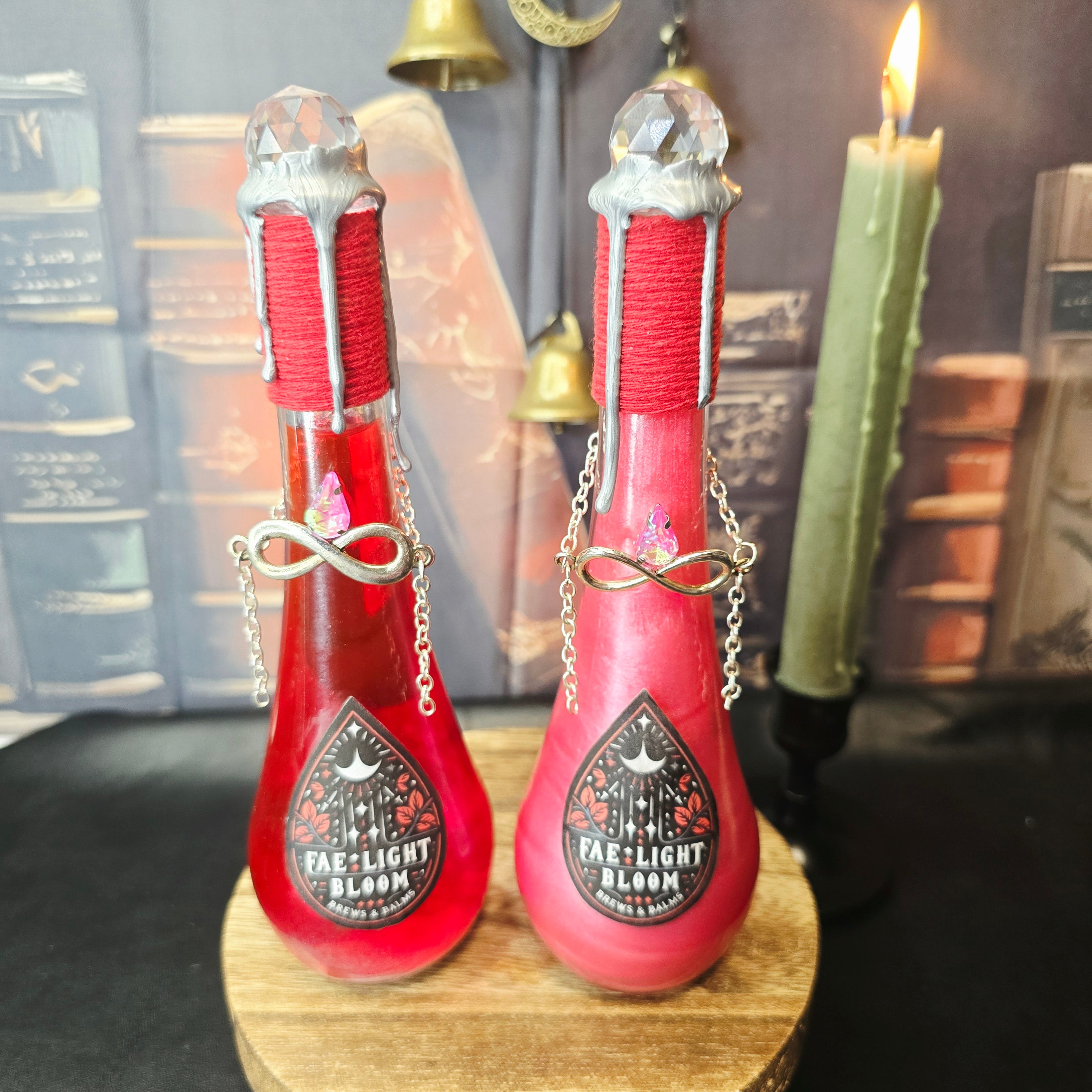 Handmade Fae Light Bloom Color Changing Decorative Potion Bottle Prop