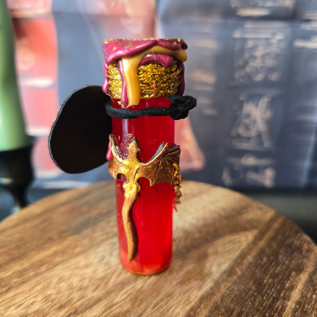 Handmade Dragon Fire Decorative Potion Prop | Dragon core Fantasy Decor