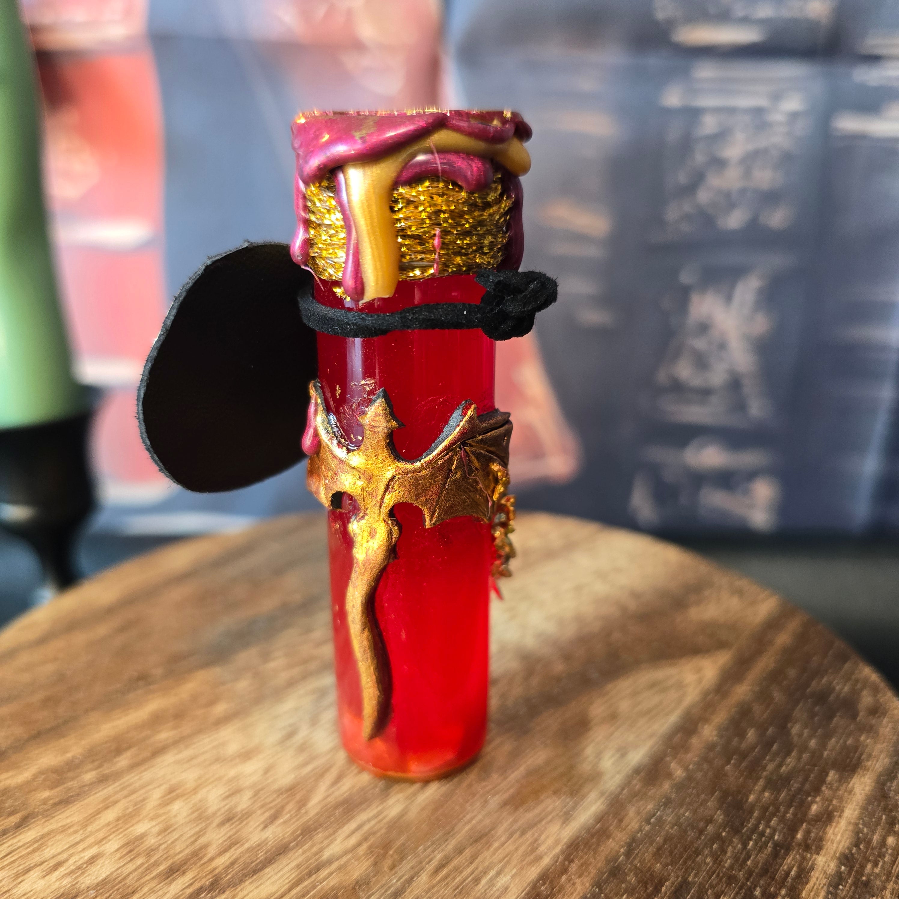 Handmade Dragon Fire Decorative Potion Prop | Dragon core Fantasy Decor