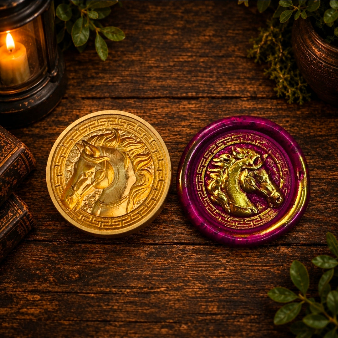 Wax Seal Stamp – Horse Head - Brass - For Sealing Envelopes and Gifts