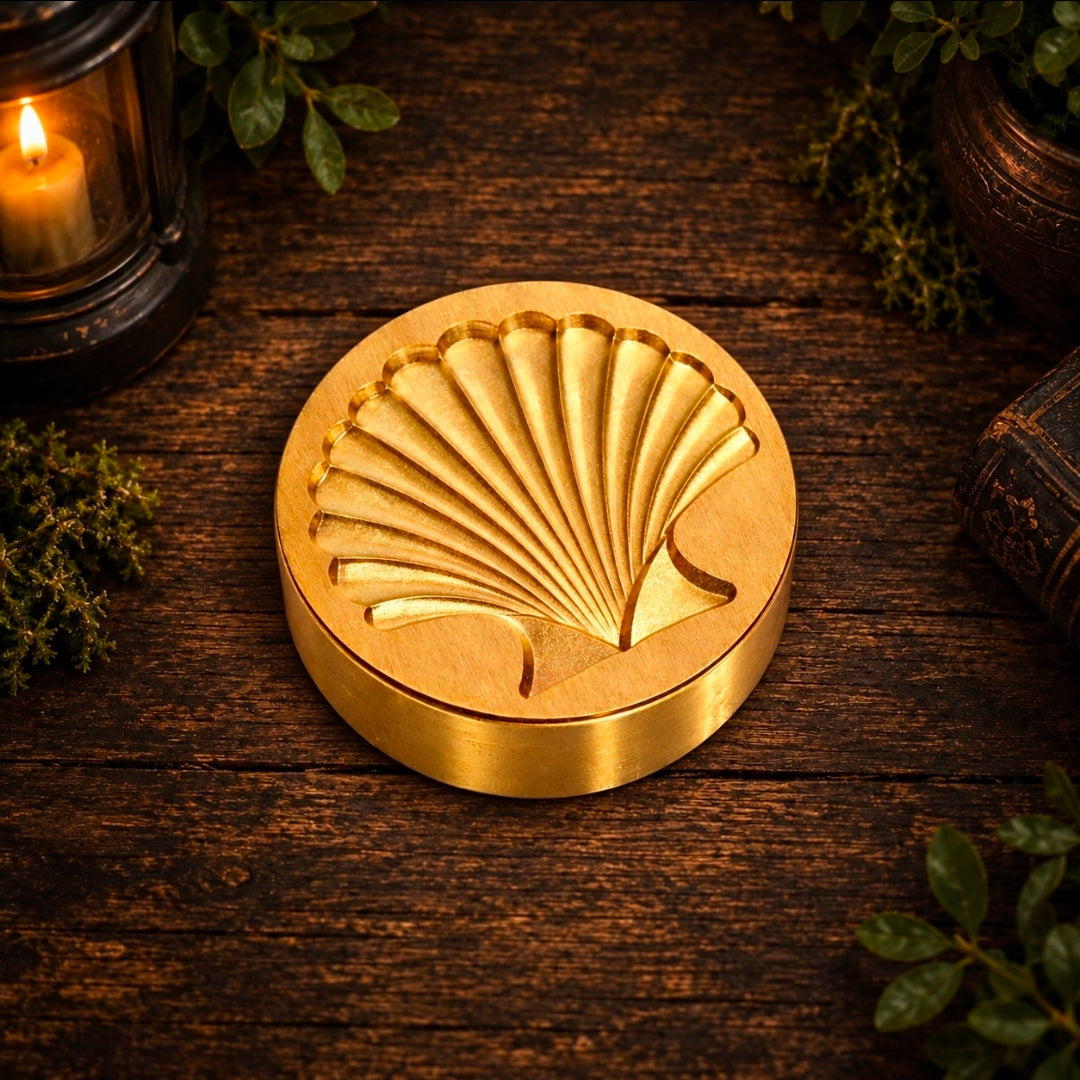 Scallop Shell Wax Seal Stamp — 0.98 Inch, for sealing letters, gifts and more