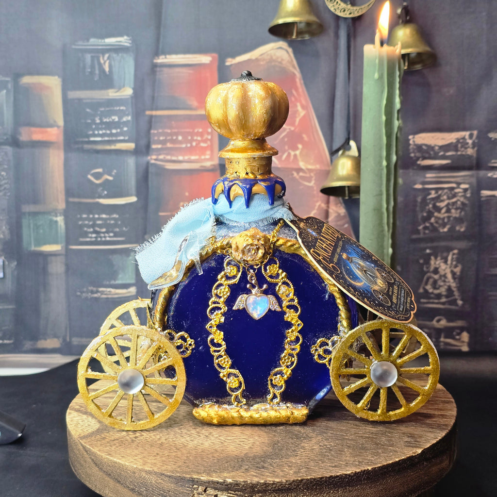 Handmade Enchanted – Midnight Carriage Elixir Decorative Color-Changing Potion Bottle